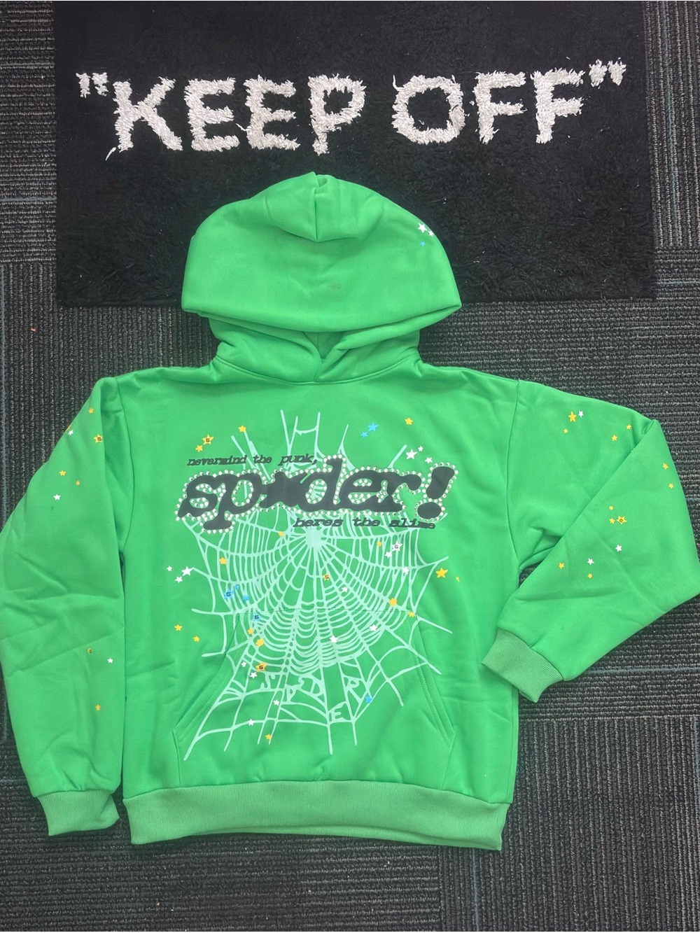 Green Sp5der Hoodie S